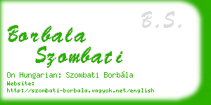 borbala szombati business card